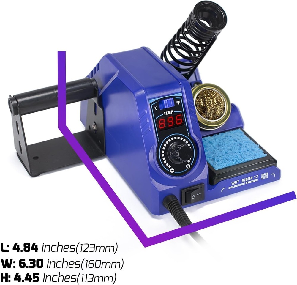 Temperature control soldering iron station