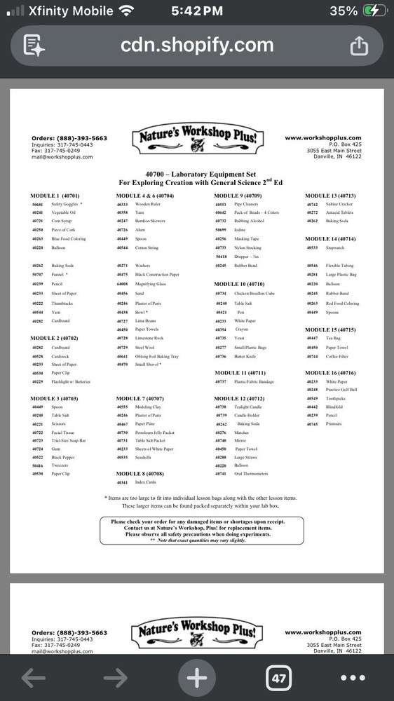 Nature's Workshop Plus! Apologia General Science Lab Set 40700