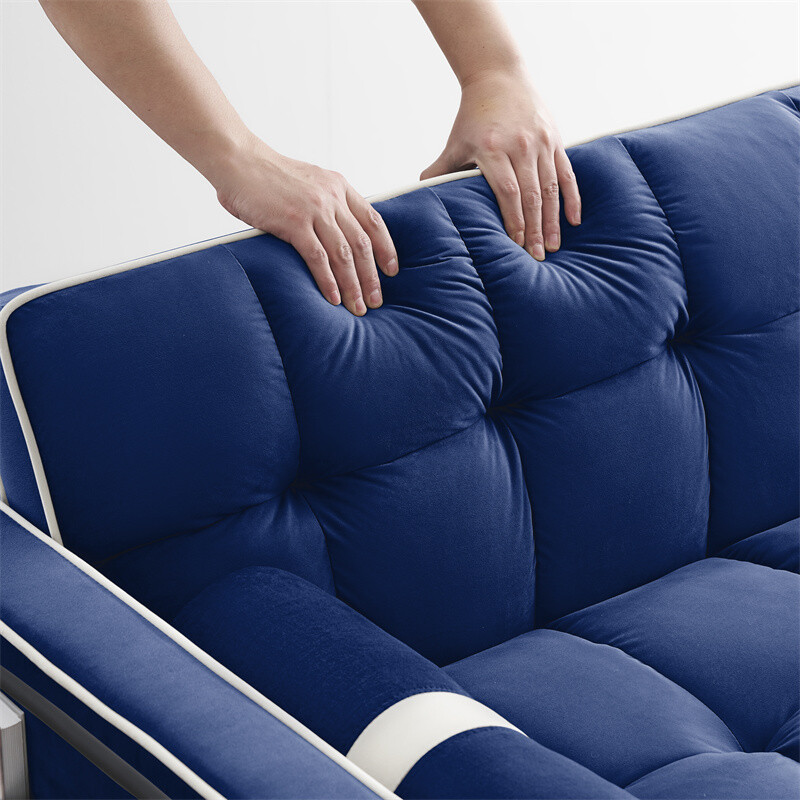 Sleeper Sofa Couch w/Pull Out Bed 55" Modern Velvet Convertible Sleeper Sofa Bed