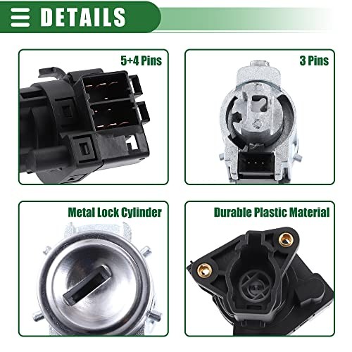 Ignition Starter Switch Ignition Lock Cylinder w/2 Keys, for Chevy Classic