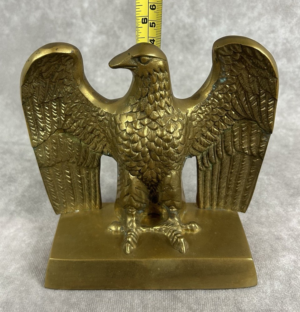 Vintage Brass Eagle Bookends 1960s