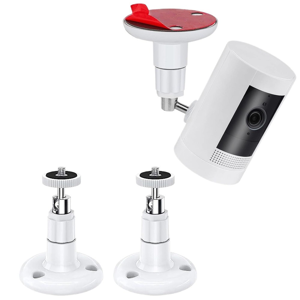 2 Pack Adjustable Security Wall Mount for Ring Camera&Stick Up Cam White