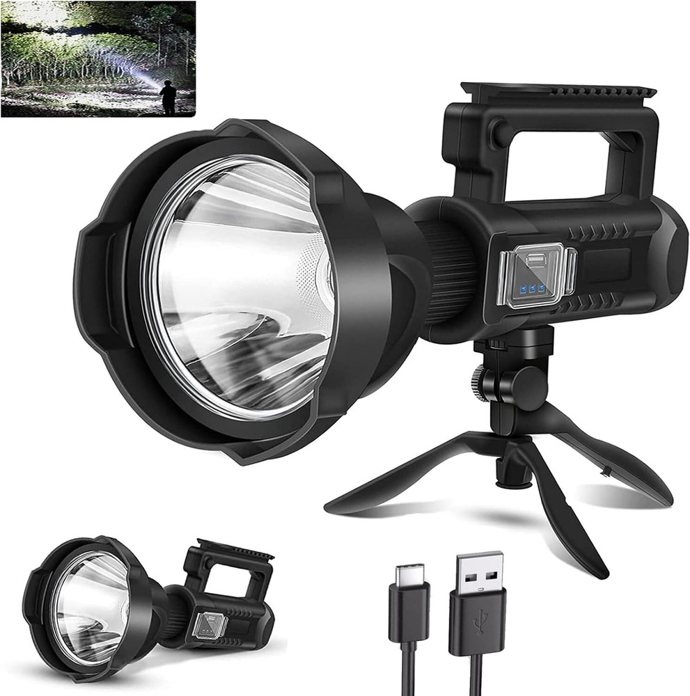 Rechargeable Spotlight 9000000 Lumens Handheld Hunting Flashlight Led Spot light