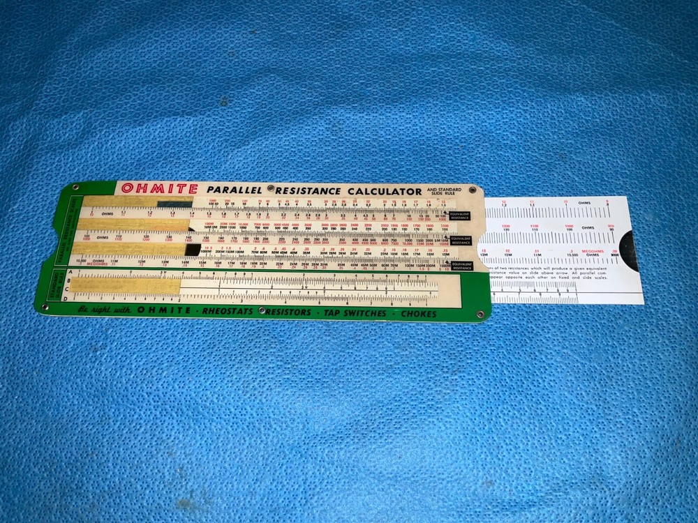 Vintage Ohmite Parallel Resistance Calculator