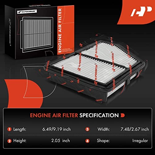 Engine Air Filter & Cabin Air Filter (w/Activated Carbon) - Compatible with