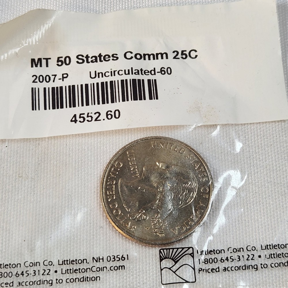 Six Uncirculated State Quarters. See Description