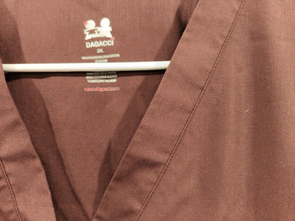 Dagacci Brown Scrub Set Size 2X