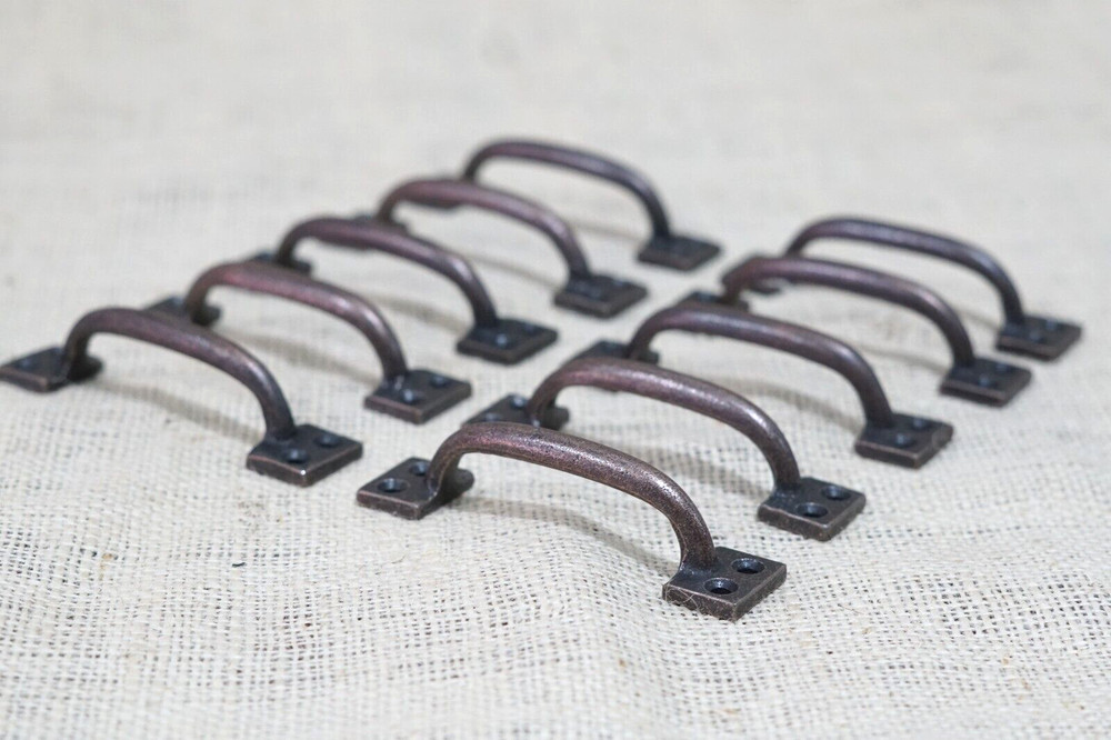 10 Handles Drawer Pulls Small Antique Copper Kitchen Window Pull Bulk Wholesale