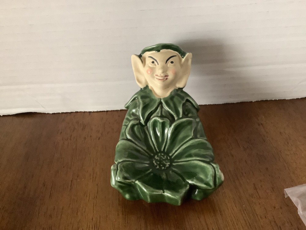 Vintage? Green Elf Pixie Nick/Knack Holder FIGURE