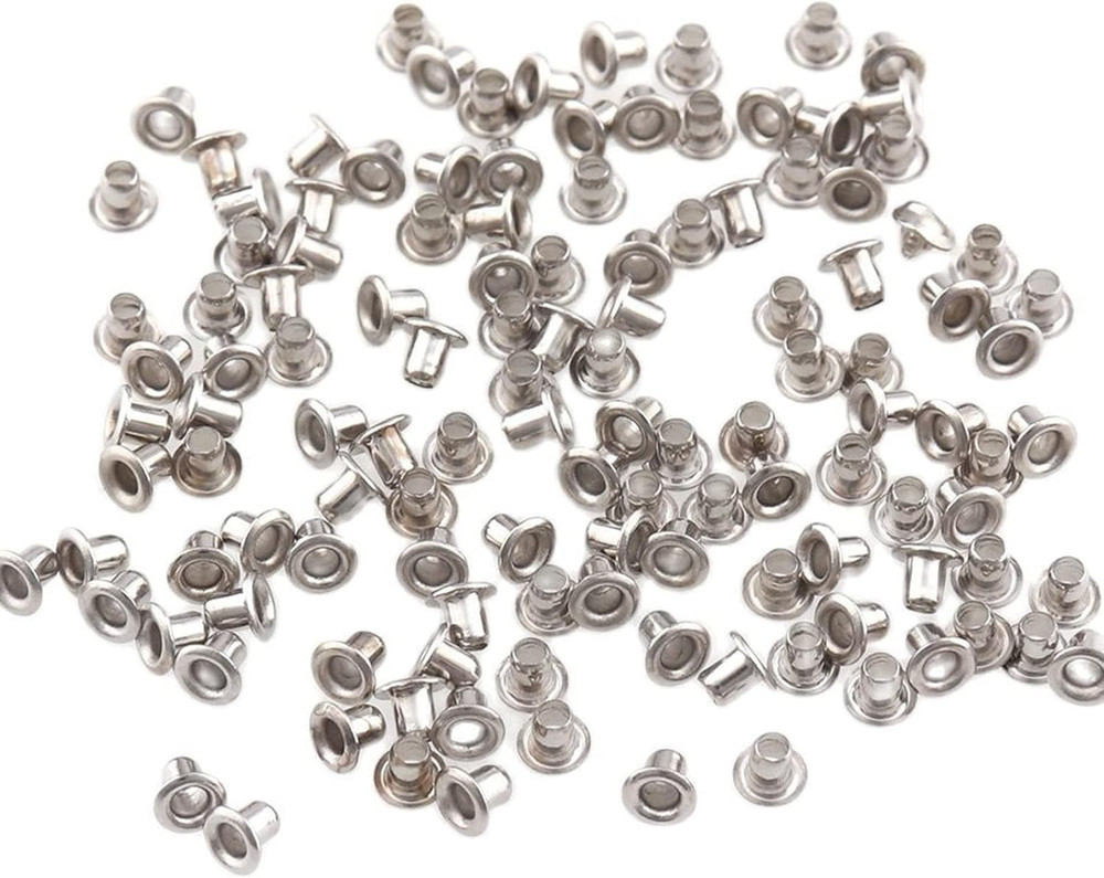 200Pcs 2MM Tiny Grommets Eyelets, Self-Backing Eyelets for Beads Crafting,Clothe