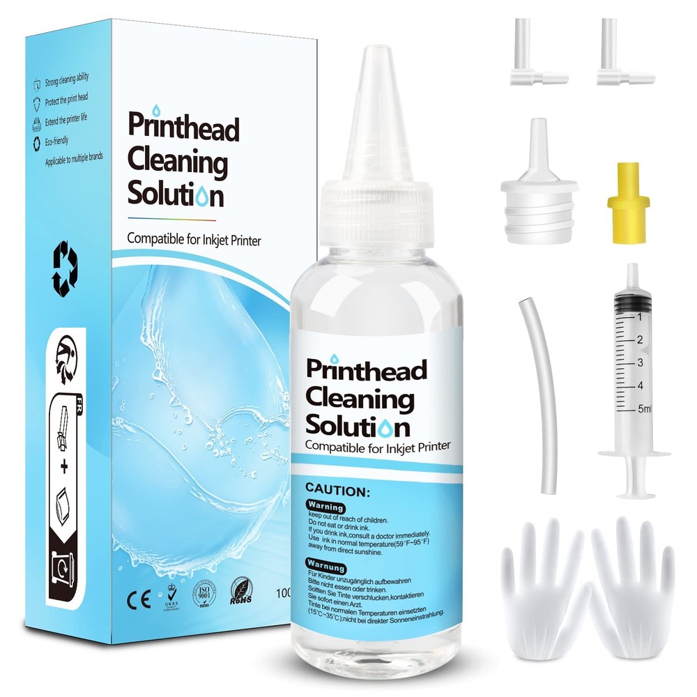 Printhead Cleaning Kits Inkjet Printers, Printer Kit 100mL, Clear