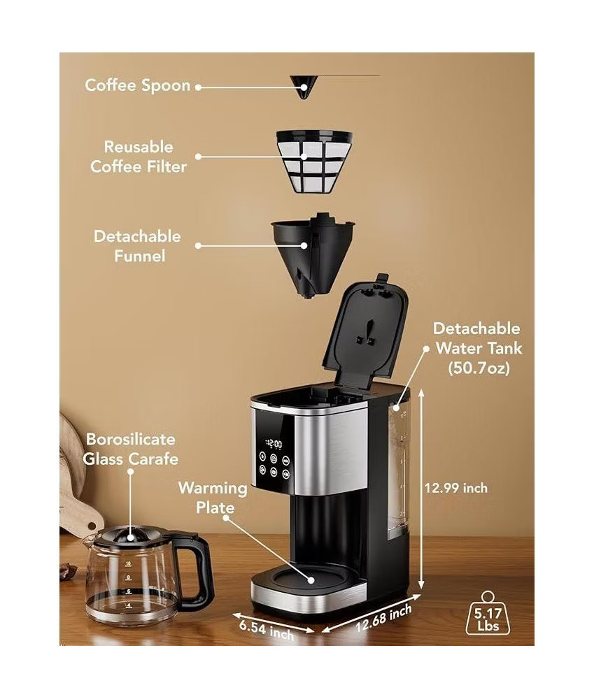 10-Cup Drip Coffee Maker, Black