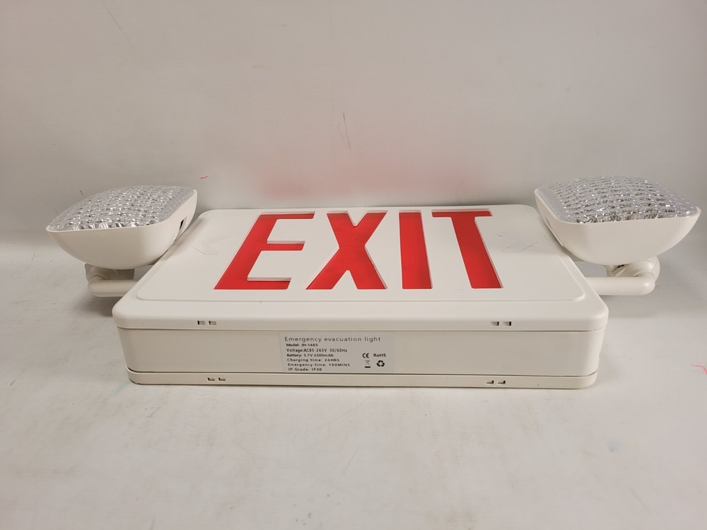 Exit Emergency Light Combo Fire Evacuation Red Sign Model JH-1465