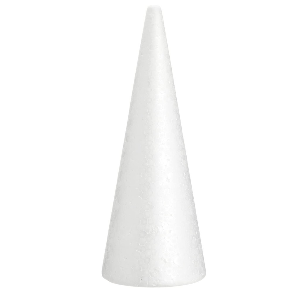 6 Pack White Crafting Foam Cones for DIY Art Projects & Holiday Decorations -...