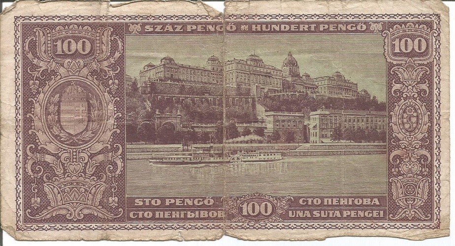 HUNGARY 100 PENGO 05/04/1945 #3