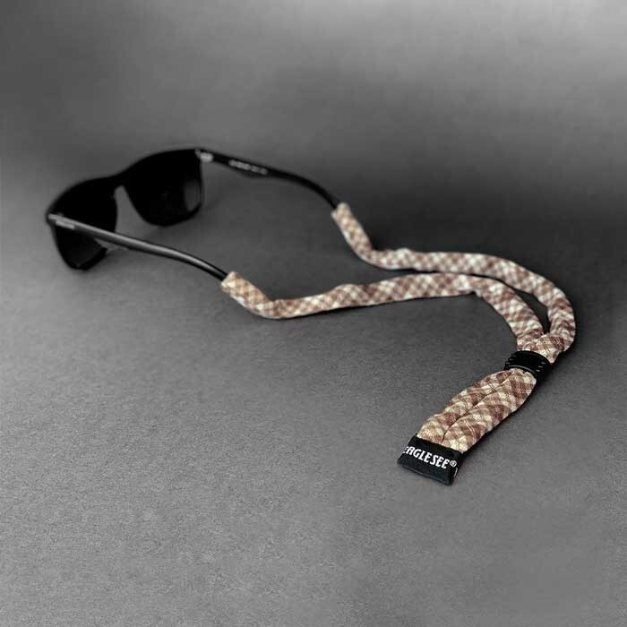 Sunglass retainer / Strap for Sunglasses | Brown Tartan