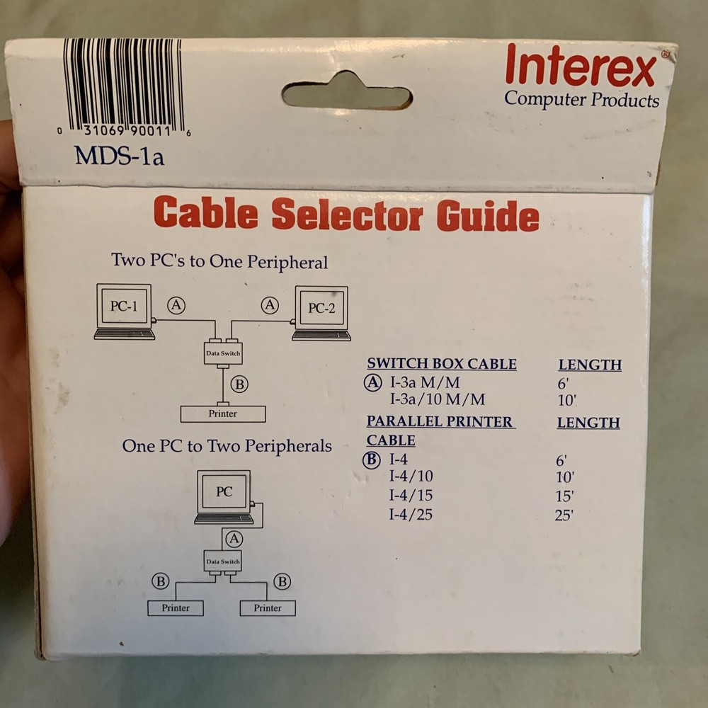 Interex 2-way Data Switch MDS-1a (Computer Products)