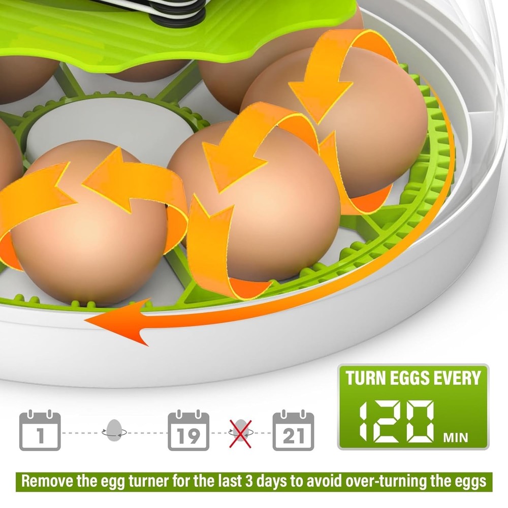 8 Egg Incubators for Hatching Eggs with Automatic Egg Turning and Humidity