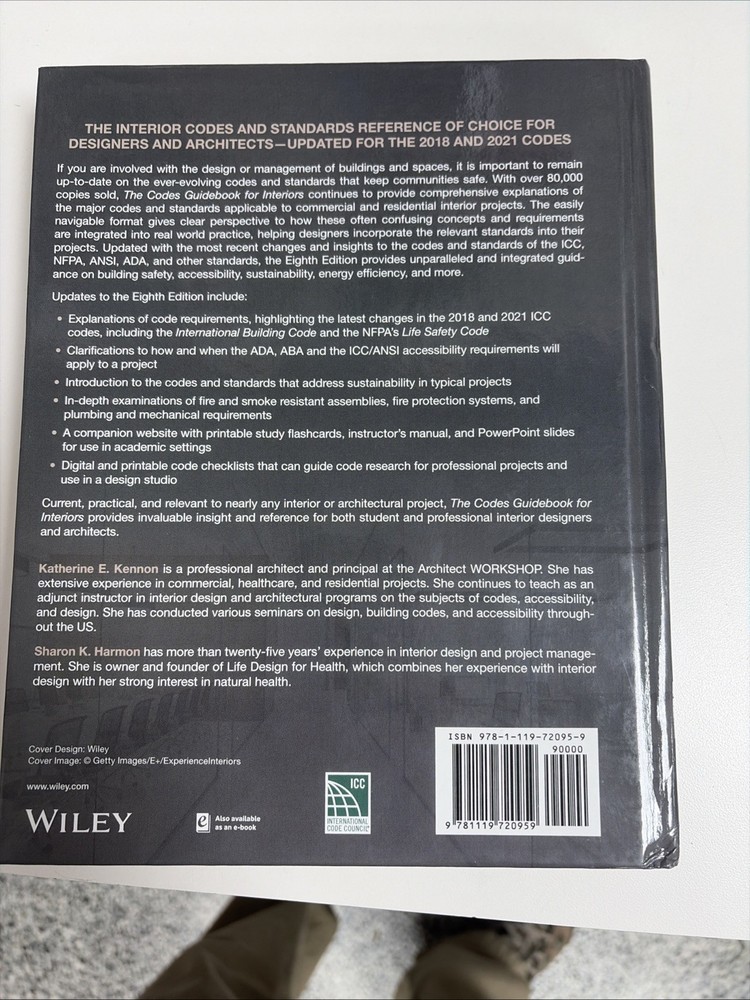 Codes Guidebook for Interiors by Katherine E. Kennon 8e Hardback