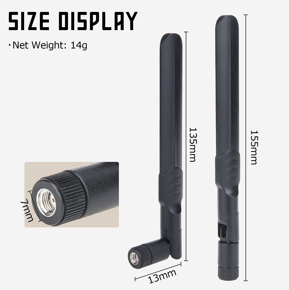 Tecreddy 4G LTE Cellular Trail Camera Antenna 8dBi 2-Pack Patch