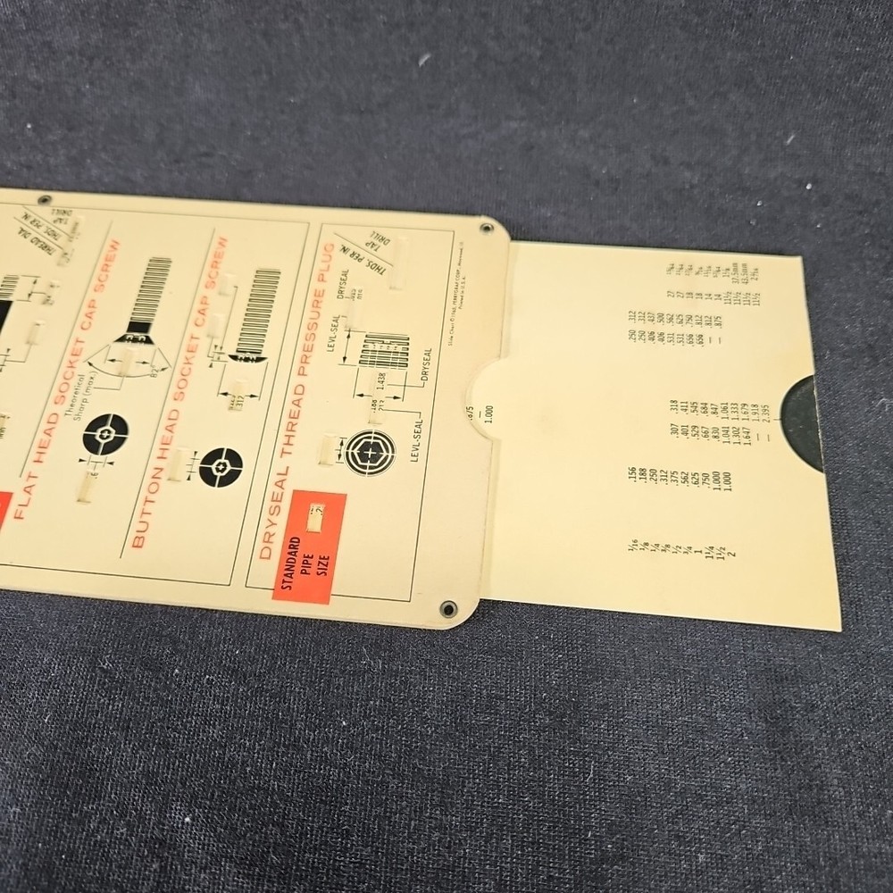 Unbrako Socket Screw Selector Data Guide Slide Rule 1965 Perrygraf ADVERTISEMENT