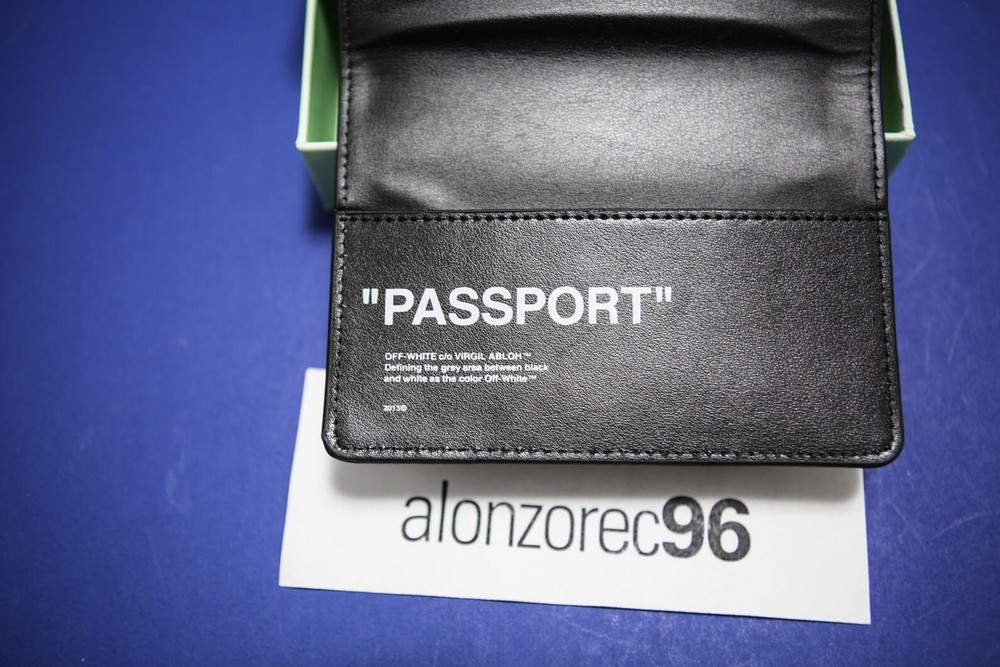 Off White Passport Holder Black MJC