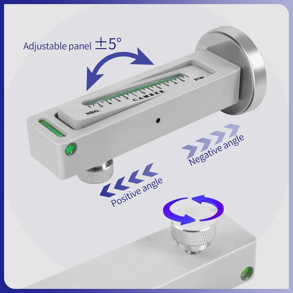 2 Pack Adjustable Magnetic Gauge Tool for Precision Camber & Caster Alignment