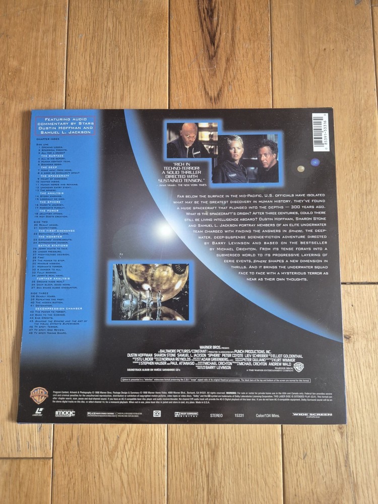 Sphere Laserdisc Wide Screen Edition