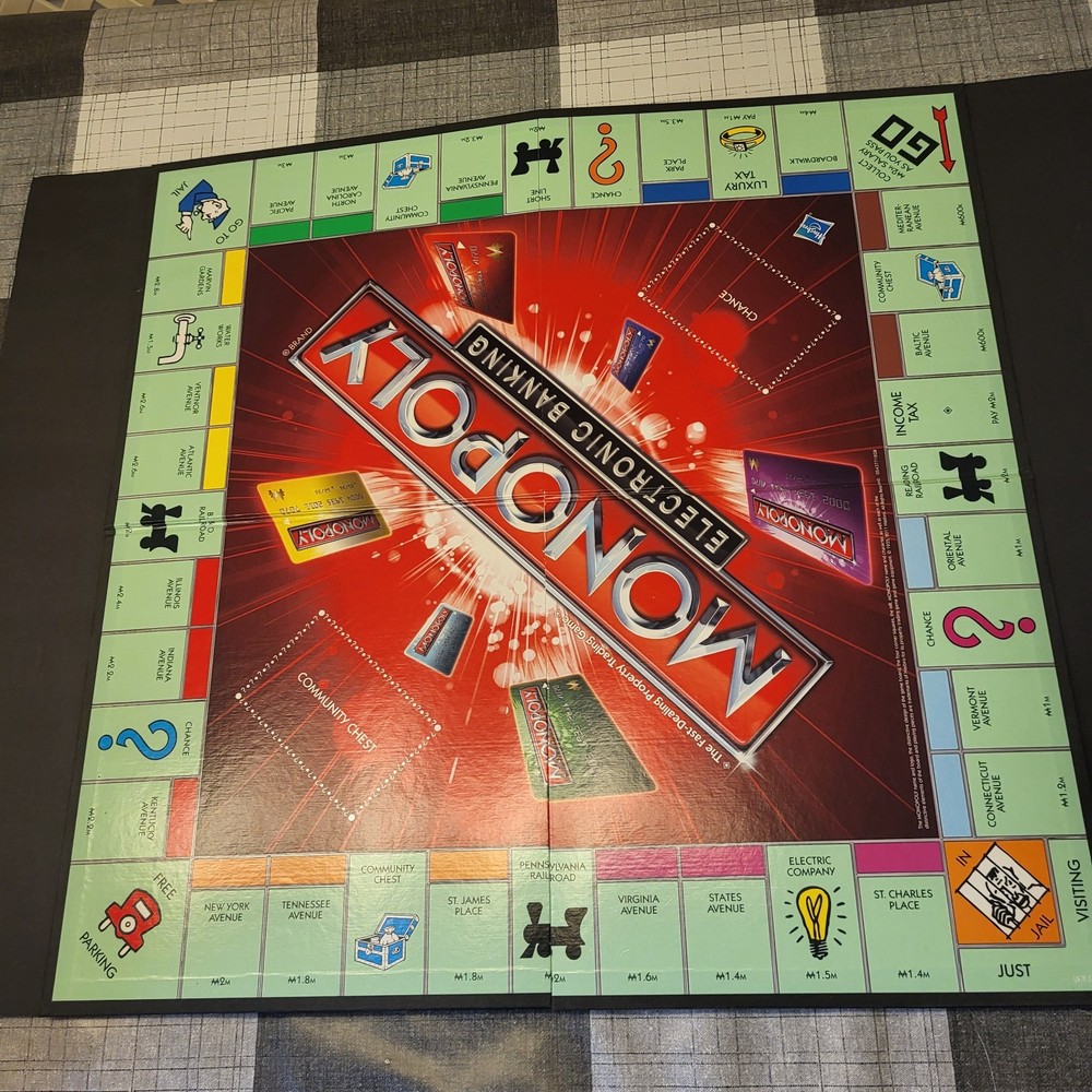 Monopoly Electronic Banking Replacement Game Board and Instructions