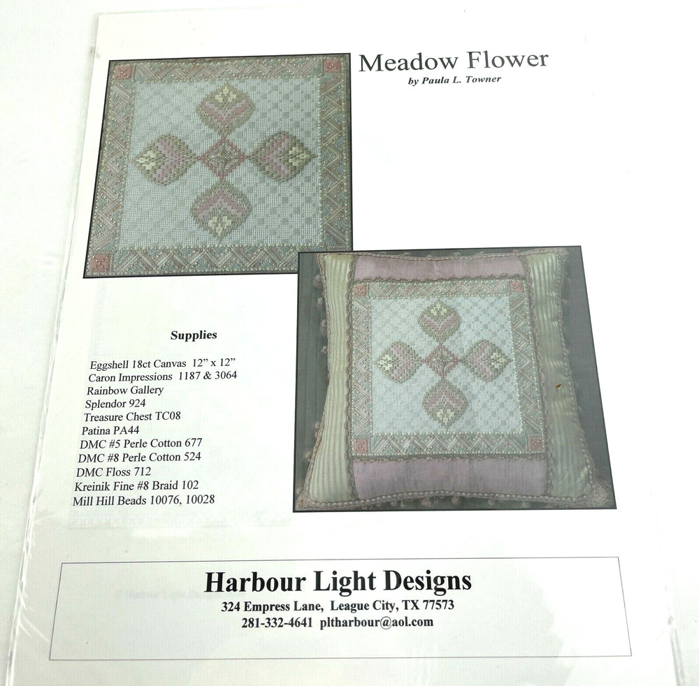Harbour Light Designs Needlepoint Chart PATTERN Meadow Flower Paula Towner
