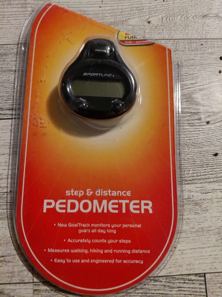 Sportline Step & Distance Pedometer Dual Function Easy To Use (Need Battery)