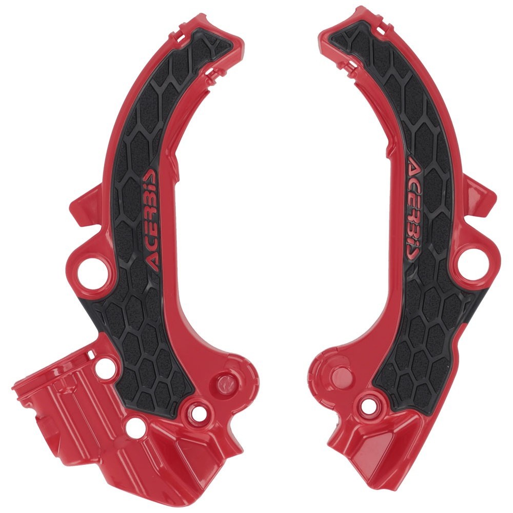 Acerbis X-Grip Frame Guards - Red/Black - Plastic