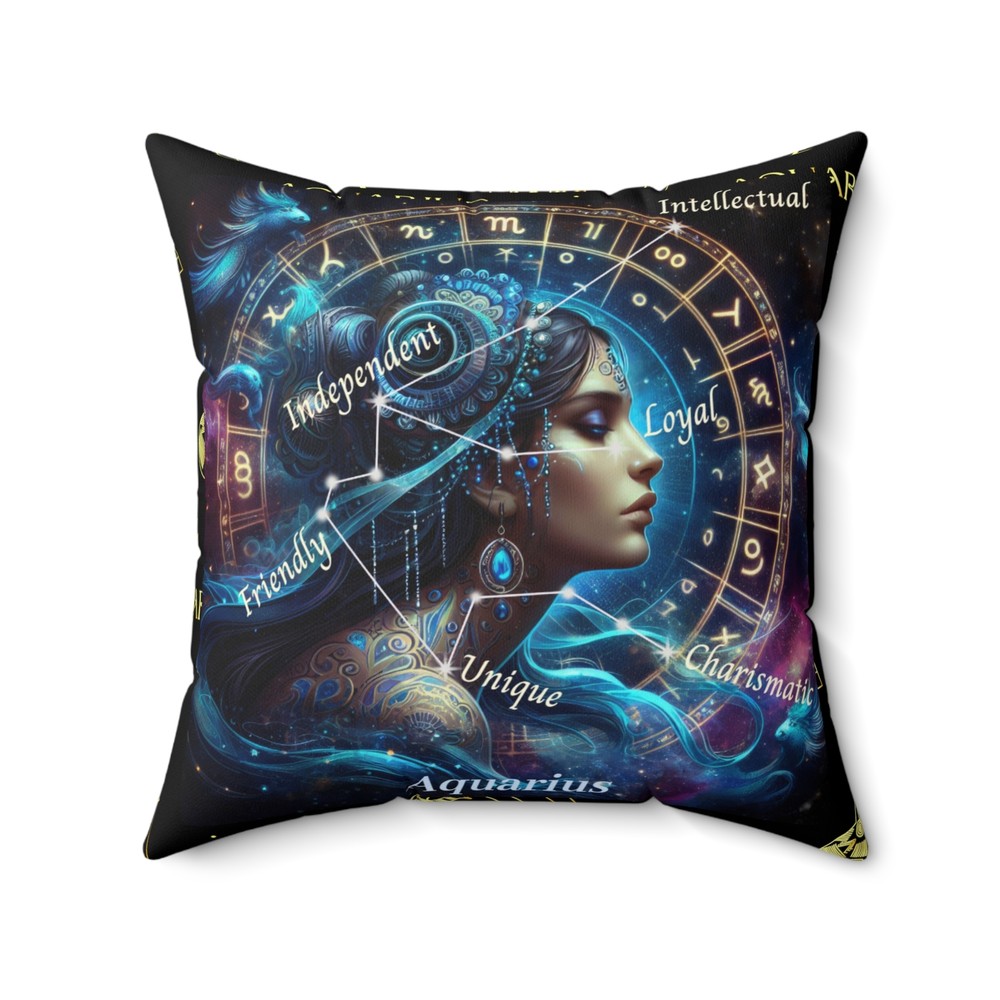 Aquarius Polyester Square Pillow