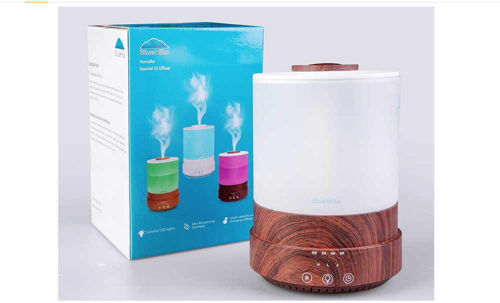 BlueHills Large Capacity 84 oz Water Diffuser - Essential Oils, Timer/Mist Setti