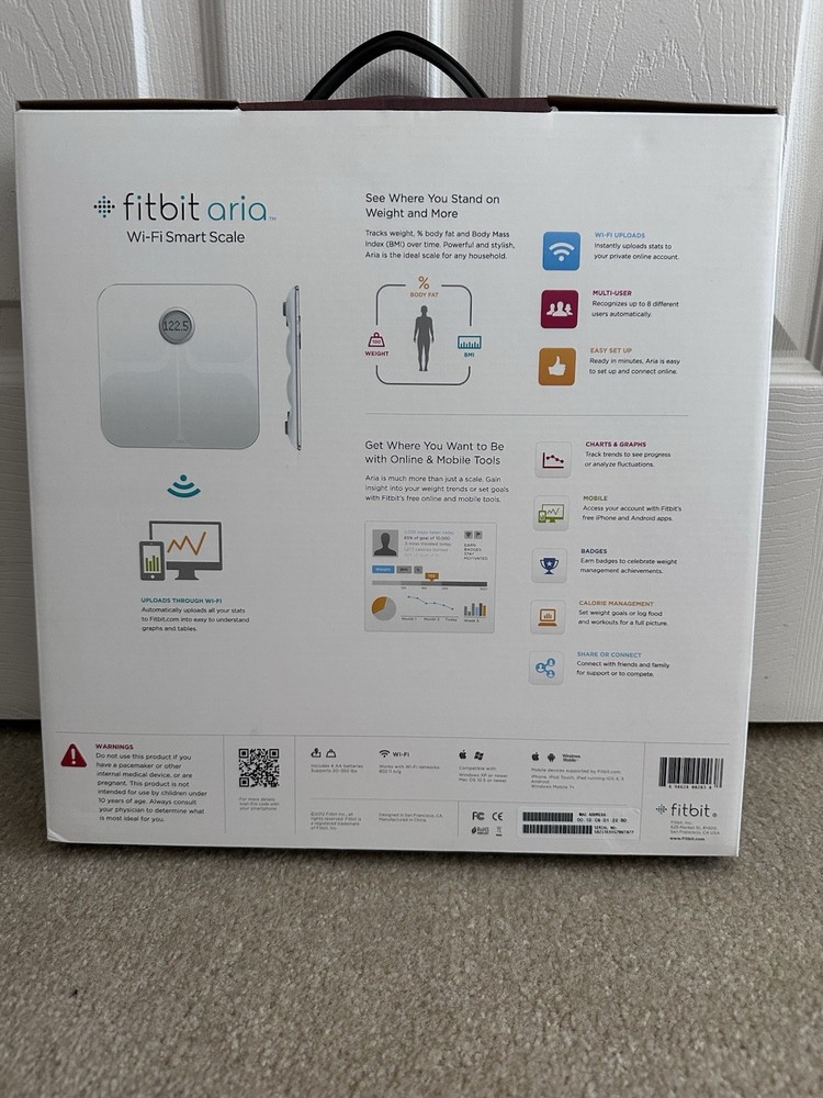 Fitbit FB201W Aria Wi-Fi Smart Scale - White