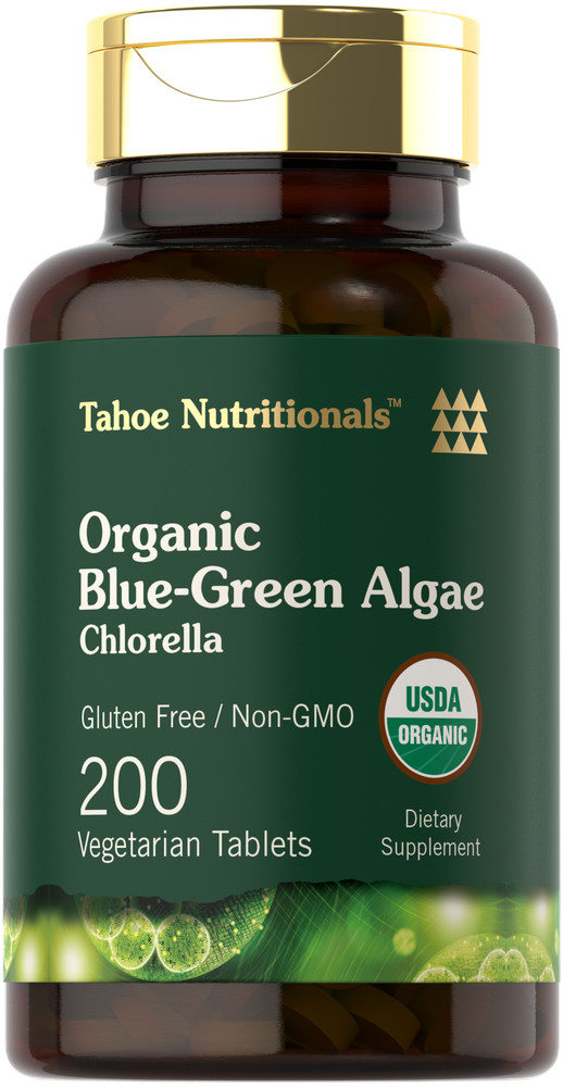 Chlorella Blue Green Algae 250mg | 200 Capsules | by Tahoe Nutritonals