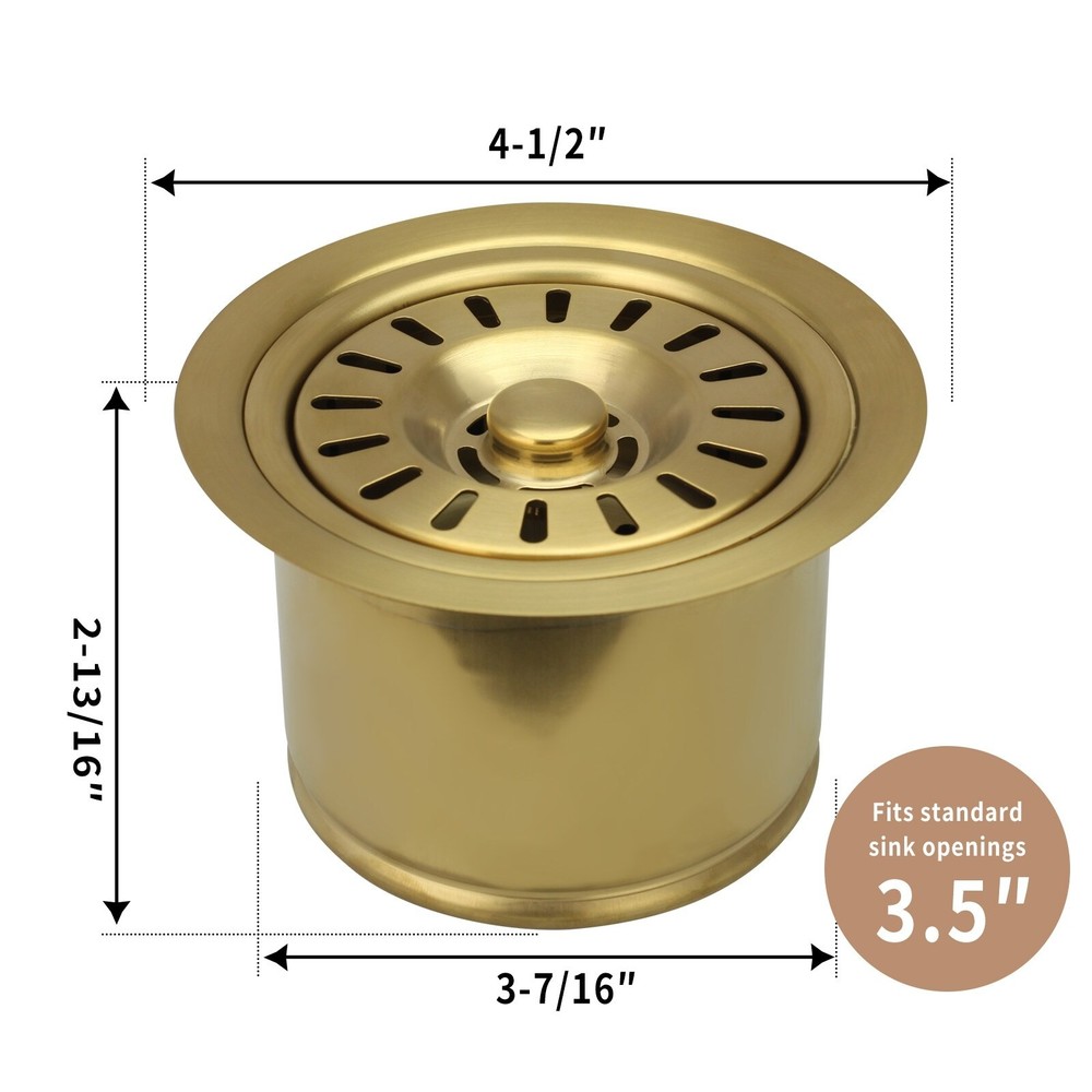 Copper Kitchen Sink Garbage Disposal Flange Stopper (2.85" Height)