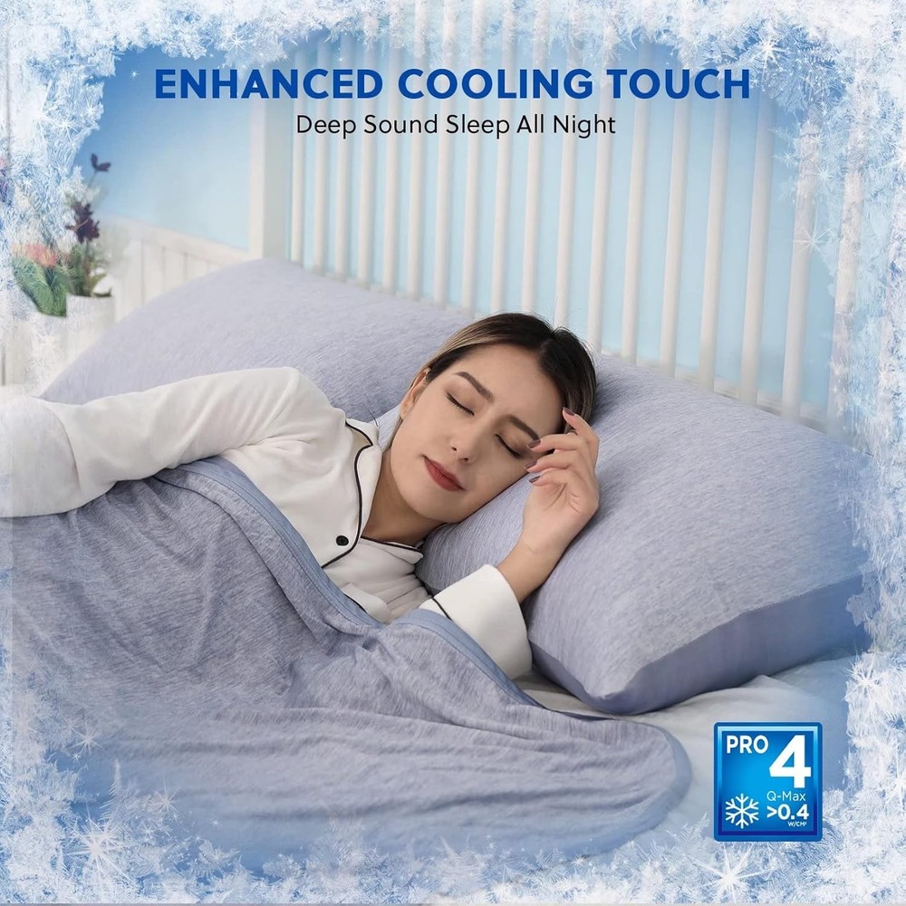 Cooling Pillowcases King Size - Double Side Q-Max 0.439 Cooling