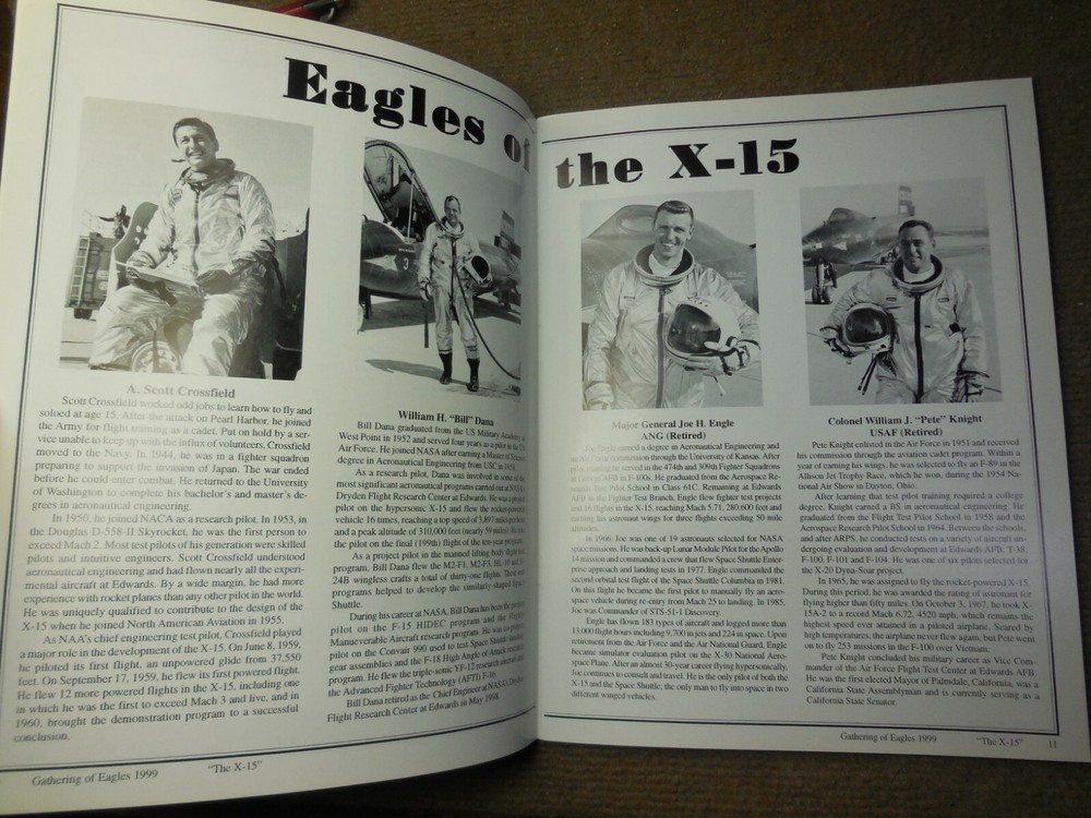 Vintage 1999 Flight Test Historical Foundation Gathering of Eagles Program