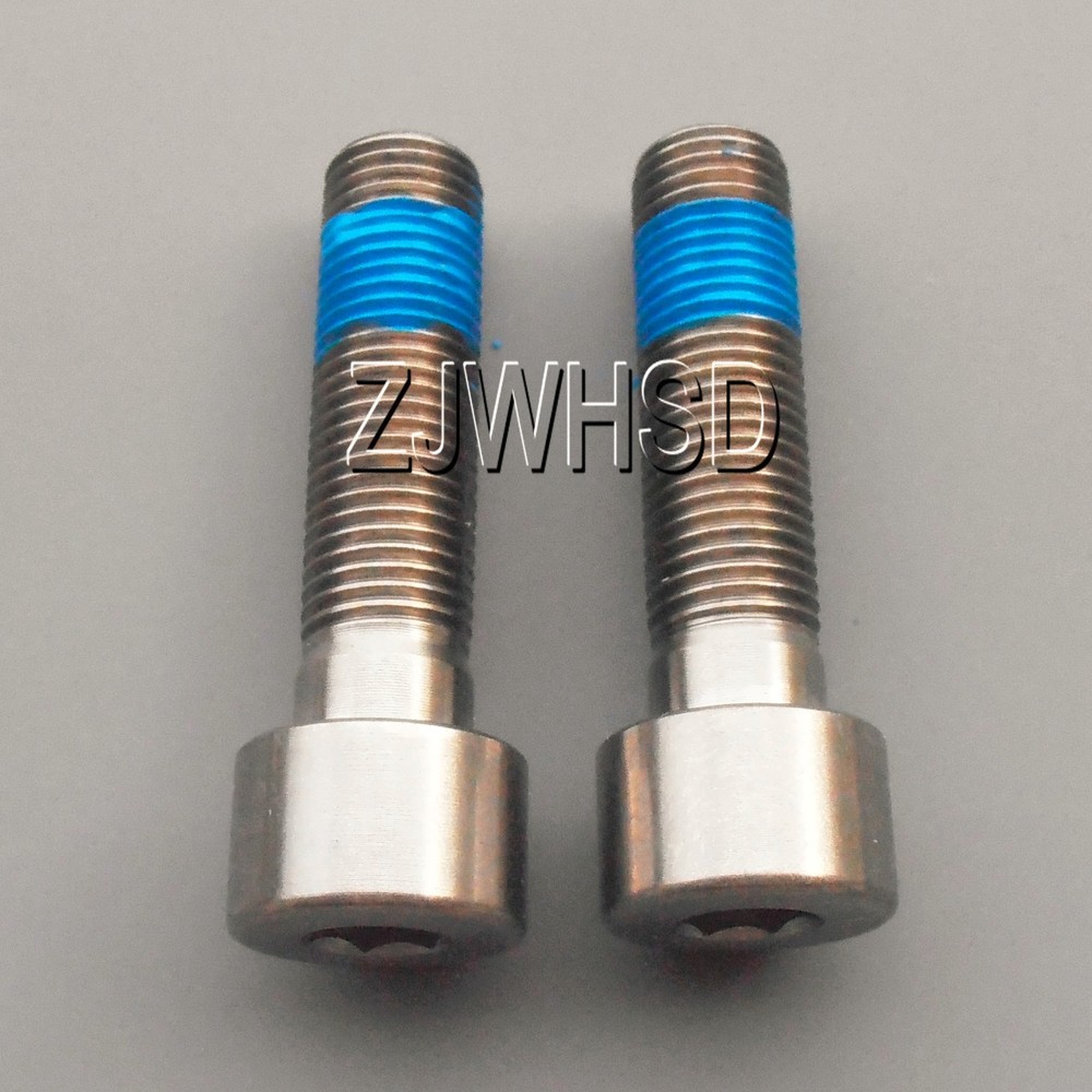 2pcs M9 x 35 Ti Titanium Screw Bolt Allen hex Socket Cap Head with ThreadLocker