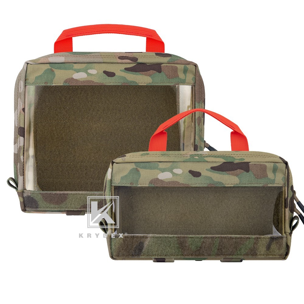 KRYDEX Clear Top Insert Pouch Organizer Hook Back Packing Travel Backpack Cube
