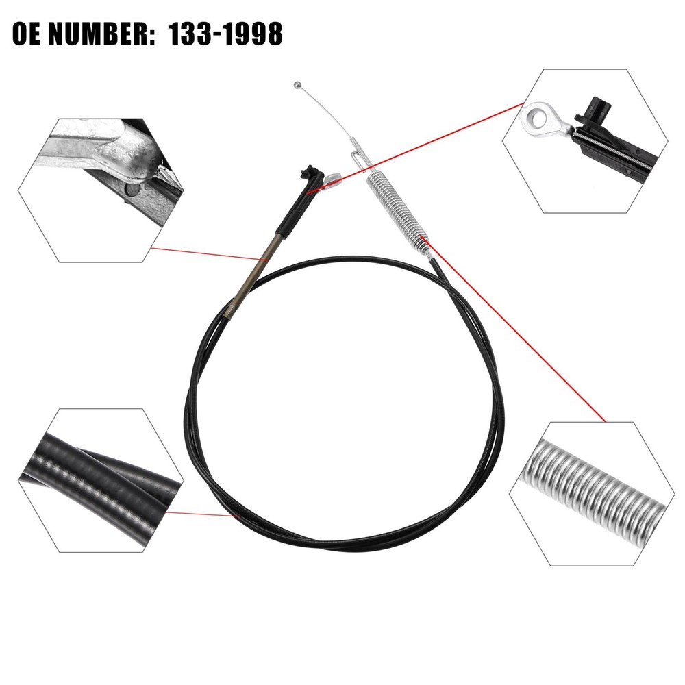 133-1998 brake cable replacement brake cable wire black