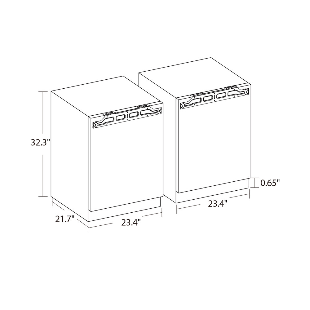 Ca'lefort 3.75 Cu.ft Single Door White Panel Ready Refrigerator Mini Fridge