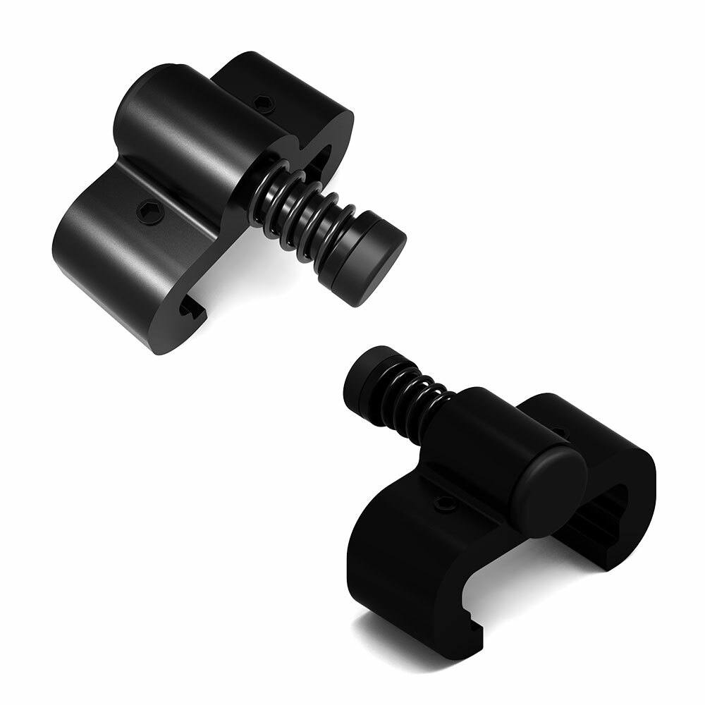2pcs Upgrade Adjustable Spring Barn Door Stoppers Top Track Middle Both End