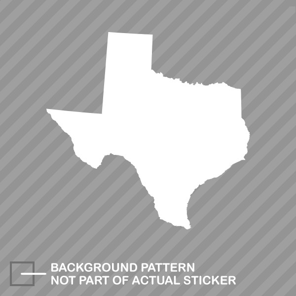 Texas Shaped Sticker Die Cut Decal TX