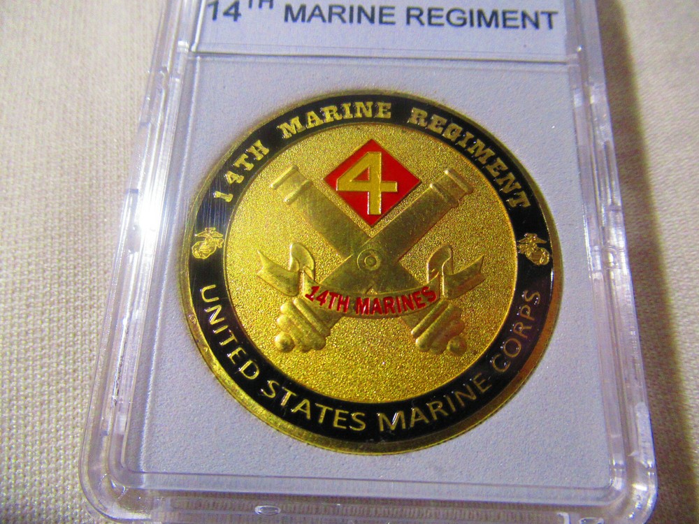 US MARINE CORPS - 14th MARINE REGIMENT Challenge Coin