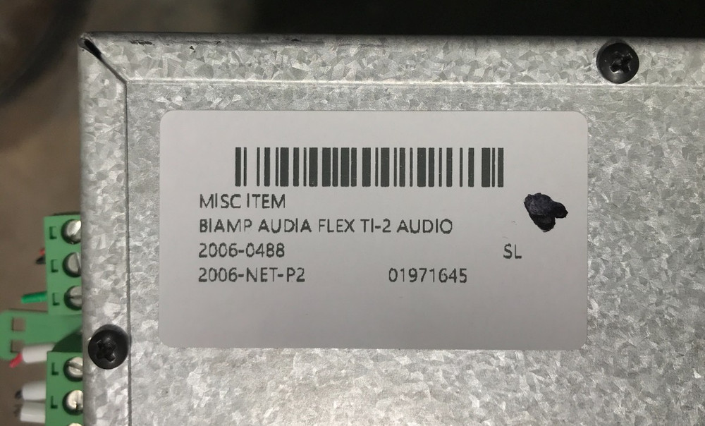 Biamp Systems Audia Flex Model TI-2 Digital Audio Processor!