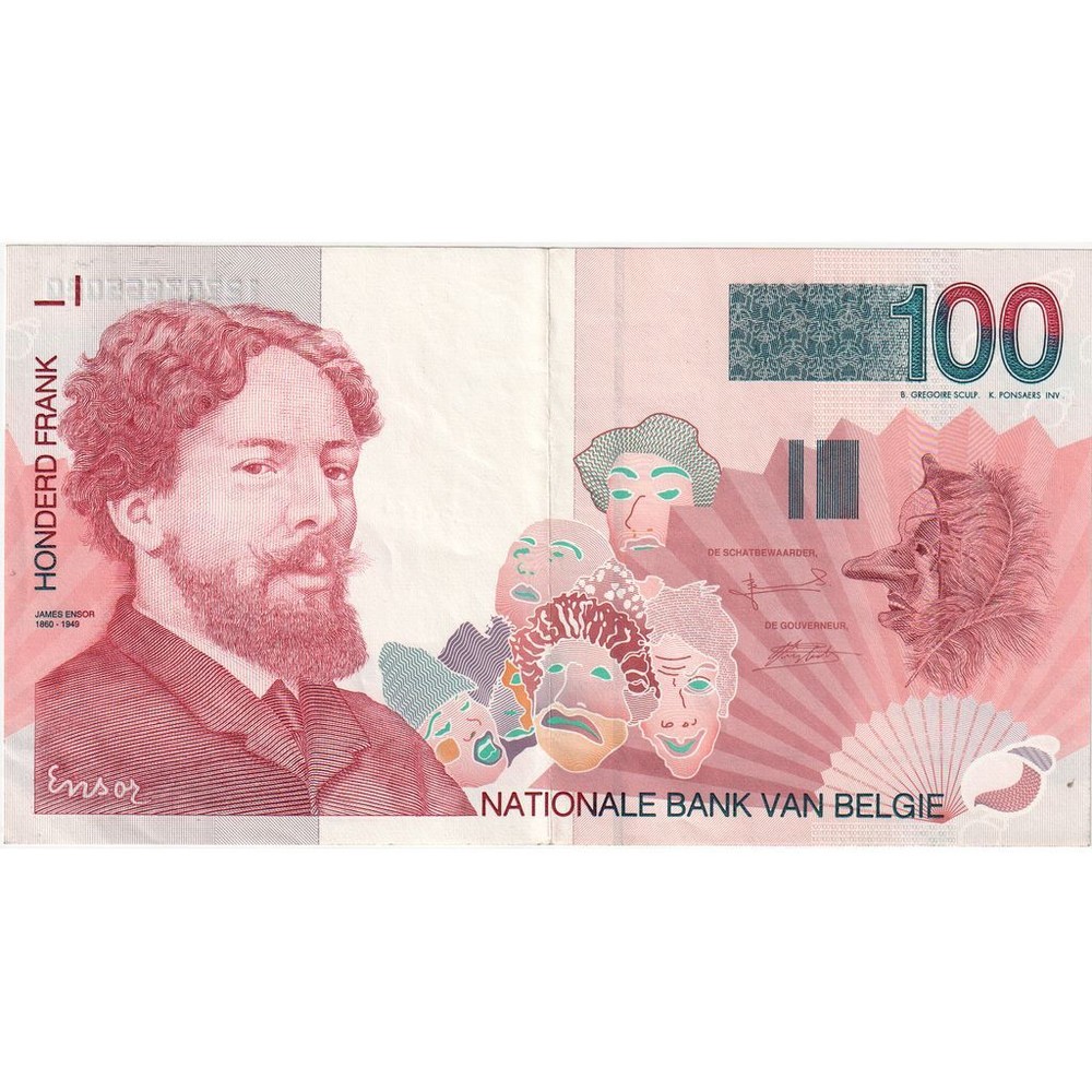 [#335817] Belgium, 100 Francs, AU