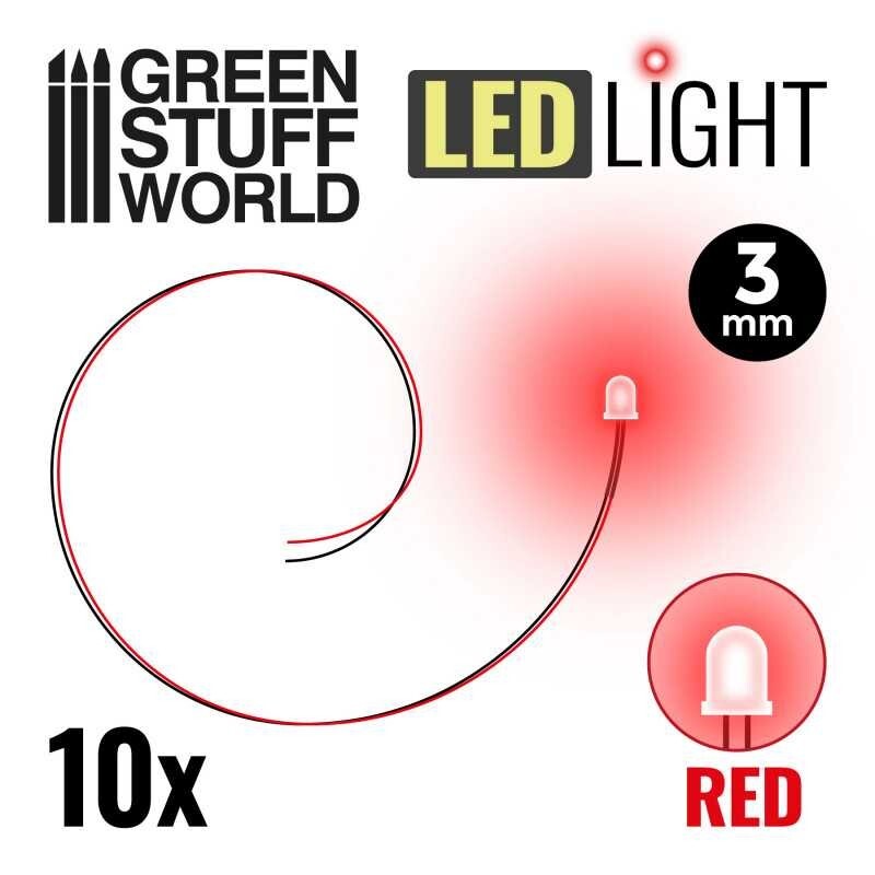 Red LED Lights - 3mm - Scenery Miniature lighting train infinity