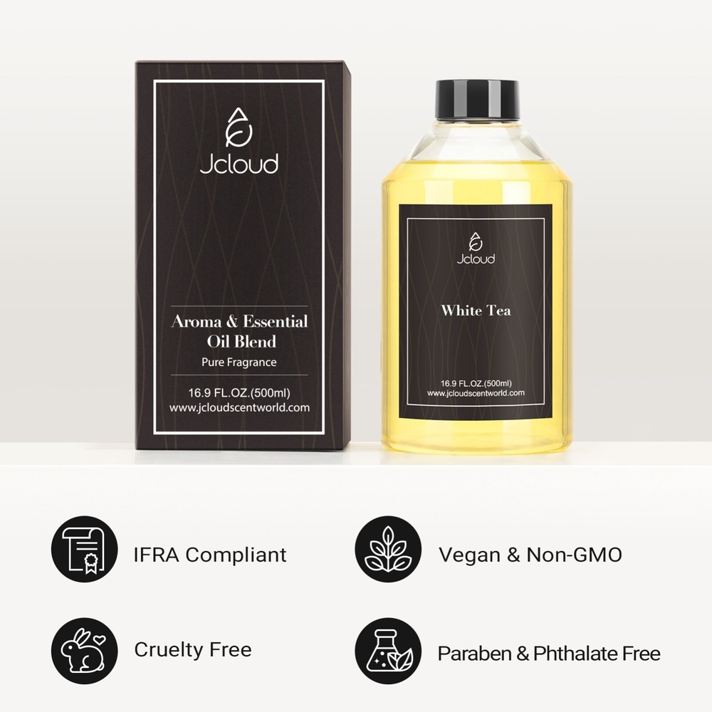 JCLOUD White Tea Hotel Diffuser Oil - 16.9 Fl Oz (500mL)